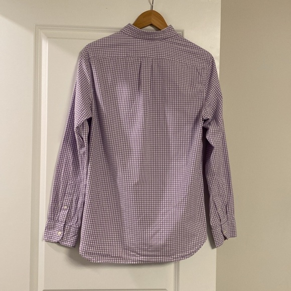 J. Crew Men’s Slim Fit Secret Wash Button-Down Shirt in Purple Check - Picture 2 of 4